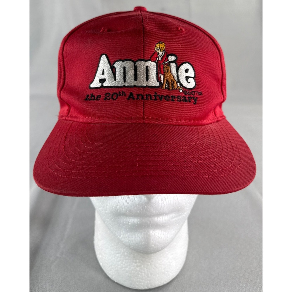 Annie 20th Anniversary Red Snapback Hat OSFA Adjustable Cap Rare Broadway Promo